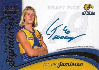 2020 Select Dominance - 2019 Draft Pick Signatures #DPS17 Callum Jamieson Front